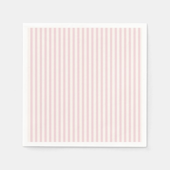 Spring Heritage Stripes | Soft Blush Napkin (Front)