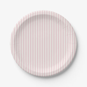 Spring Heritage Stripes Soft Blush Paper Plate
