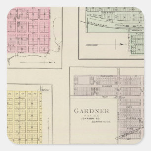 Spring Hill, Edgerton, Ocheltree, Gardner, Kansas Square Sticker