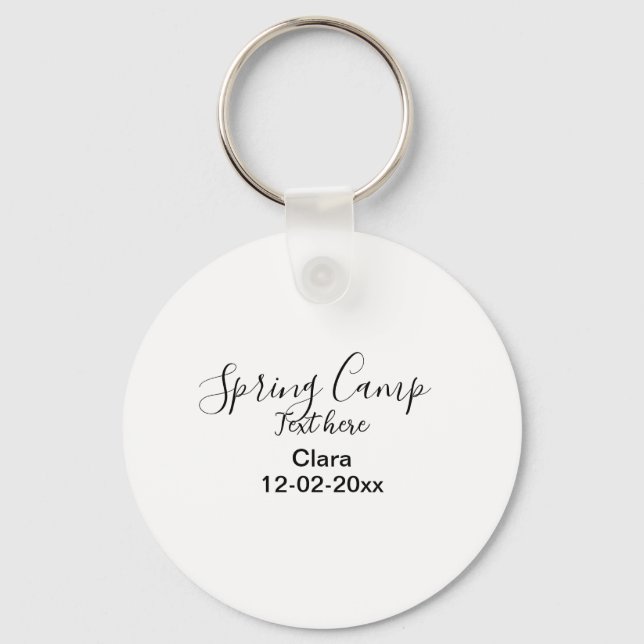 Spring holiday camping custom add name date key ring (Front)