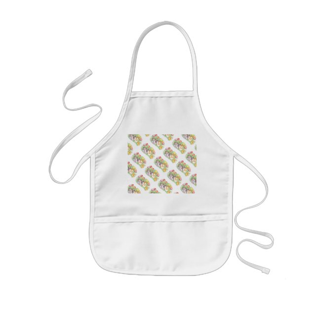 Spring Holiday Easter Bunny Kids Apron (Front)