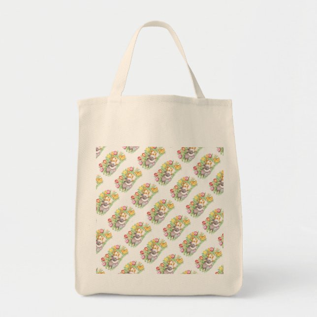Spring Holiday Easter Bunny Tote Bag (Front)
