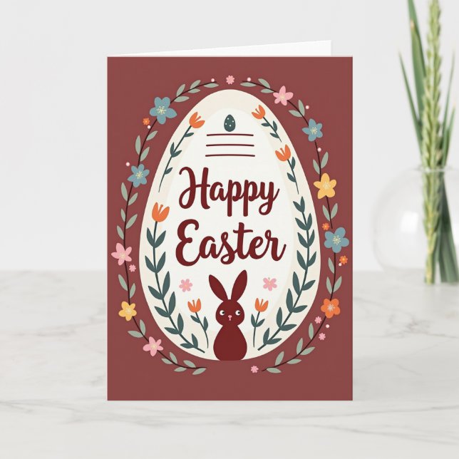 Spring Holiday Egg Scene Card (Front)