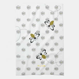 Spring Home Decor with Bees Kitchen Towel