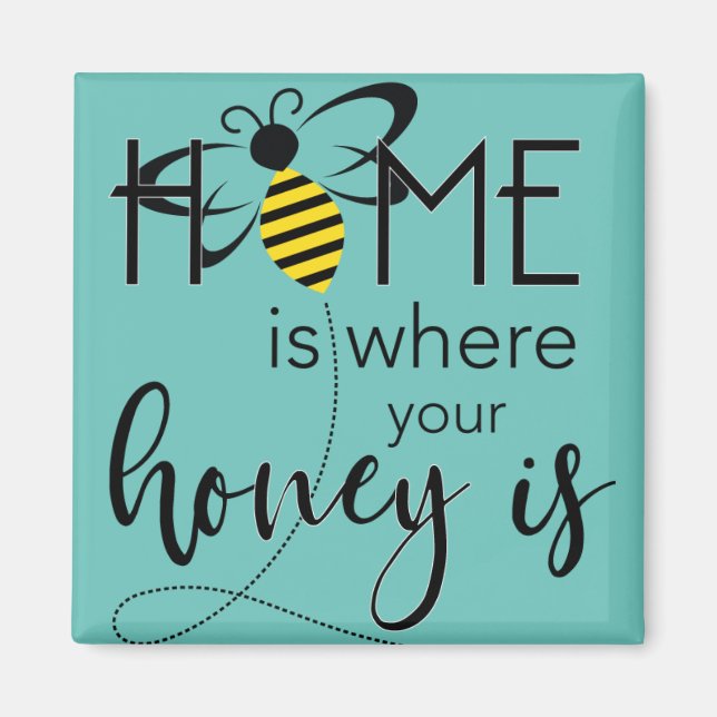 Spring Home Decor with Honey Bees Magnet (Front)