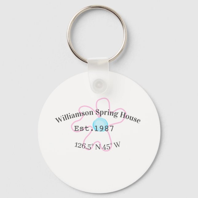 Spring house coordinates latitude longitude name d key ring (Front)