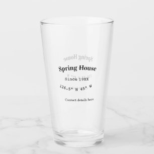 Spring house ets. Date year custom coordinates add Glass
