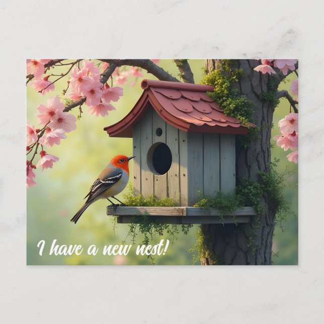 Spring Housekeeping Change of Address Postcard (Front)