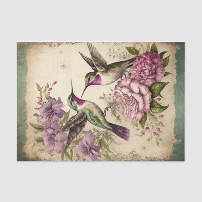 Spring Hummingbirds Tissue Paper (Front)