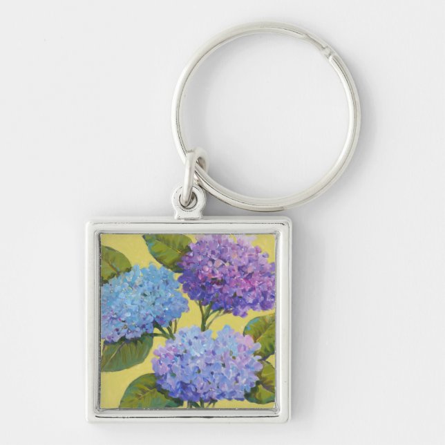 Spring Hydrangeas I Key Ring (Front)