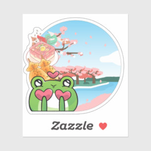 Spring in Japan: Lovestruck Frog and Sakura