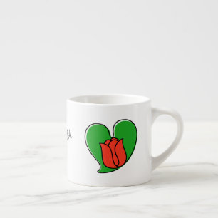 Spring in Love - Red Tulips Espresso Cup