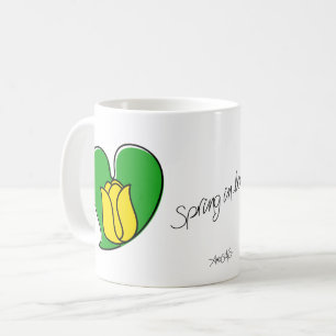 Spring in Love - Yellow Tulips Coffee Mug