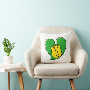 Spring in Love - Yellow Tulips Cushion