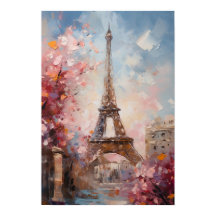Spring In Paris The Eiffel Tower Oil Painting