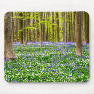 Spring in the Blue Forest Mouse Mat