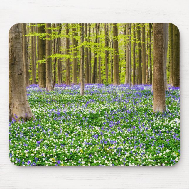 Spring in the Blue Forest Mouse Mat (Front)
