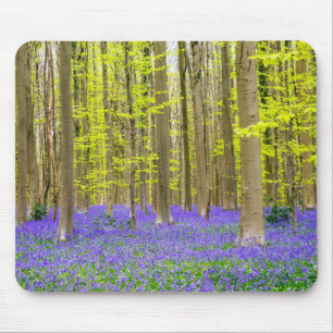 Spring in the Blue Forest Mouse Mat