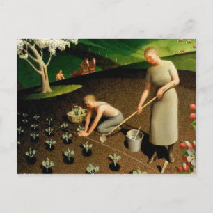 Spring in the Country, 1941 by Grant Wood Postcard
