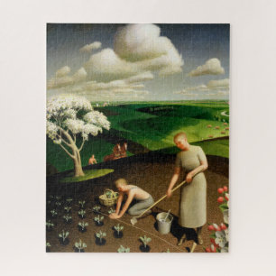 Spring in the Country by Grant Wood Jigsaw Puzzle
