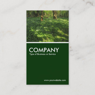 Spring in the Woods - Dark Green Business Card