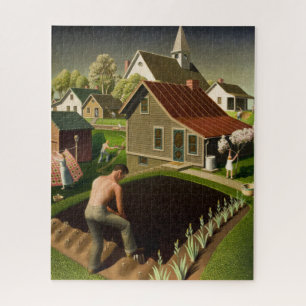 Spring in Town by Grant Wood Jigsaw Puzzle