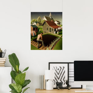 Spring in Town by Grant Wood Poster