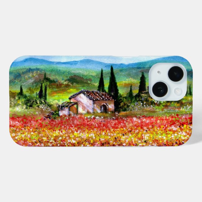 SPRING IN TUSCANY LANDSCAPE Colourful Flower Field Case-Mate iPhone Case (Back (Horizontal))