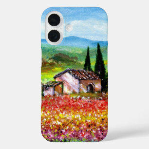 SPRING IN TUSCANY LANDSCAPE Colourful Flower Field iPhone 16 Case