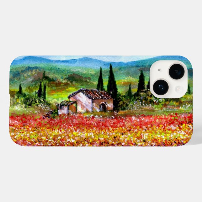 SPRING IN TUSCANY LANDSCAPE Colourful Flower Field Case-Mate iPhone Case (Back (Horizontal))