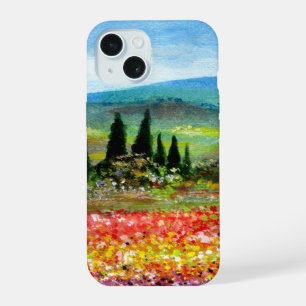 SPRING IN TUSCANY LANDSCAPE Colourful Flower Field iPhone 15 Case