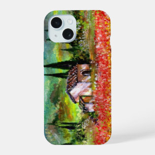 SPRING IN TUSCANY LANDSCAPE Colourful Flower Field iPhone 15 Case