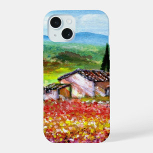 SPRING IN TUSCANY LANDSCAPE Colourful Flower Field iPhone 15 Case