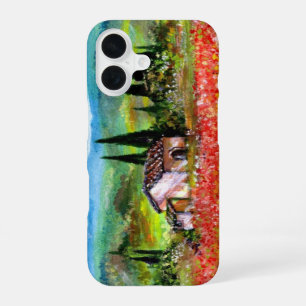 SPRING IN TUSCANY LANDSCAPE Colourful Flower Field iPhone 16 Case