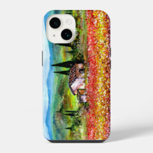 SPRING IN TUSCANY LANDSCAPE Colourful Flower Field iPhone 14 Case