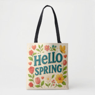 Spring in Your Step – “Hello Spring” Vibe  Tote Bag