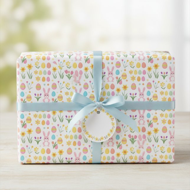 Spring Into Joy! Easter Bunny & Daffodil Wrapping  Paper (Spring Into Joy! Easter Bunny & Daffodil Wrapping Wrapping Paper)