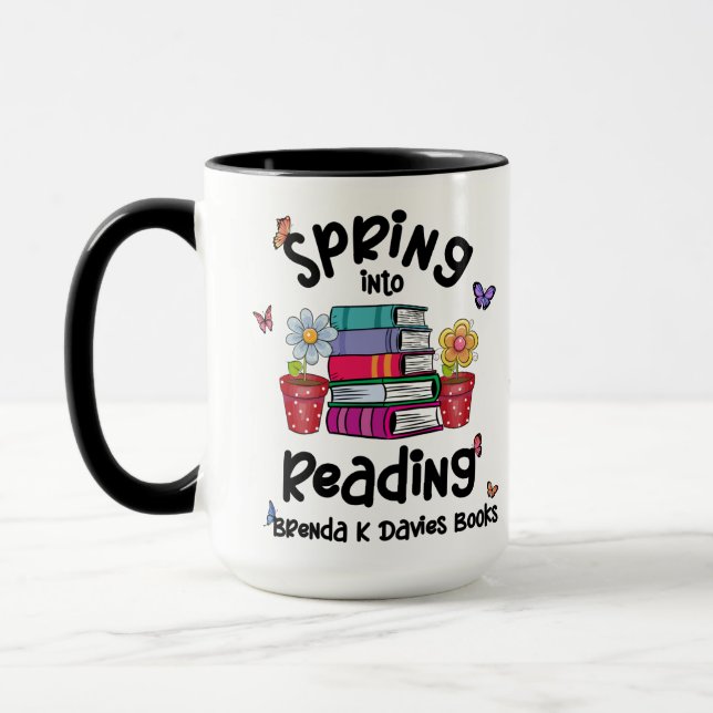 Spring Into Reading Brenda K Davies Books Mug (Left)