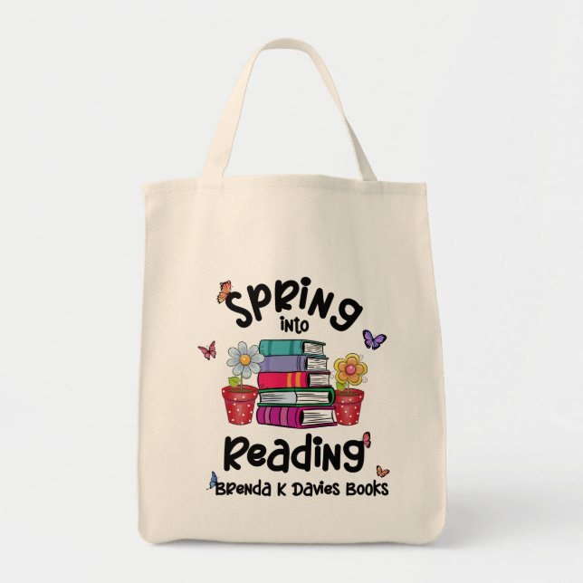 Spring Into Reading Brenda K Davies Books Tote Bag (Front)