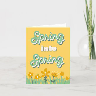 Spring into spring holiday card
