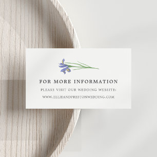 Spring Iris Floral Wedding Website Cards