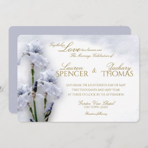 Spring Iris Garden Wedding Invitation