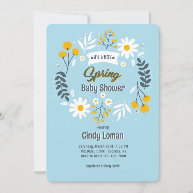 Spring Is Here Invitation (Front)