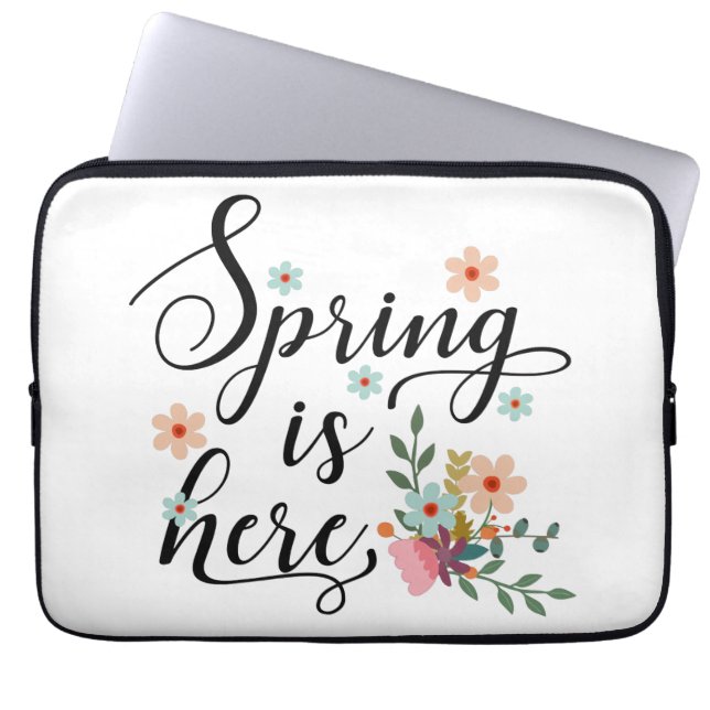 spring is here laptop sleeve (Front)
