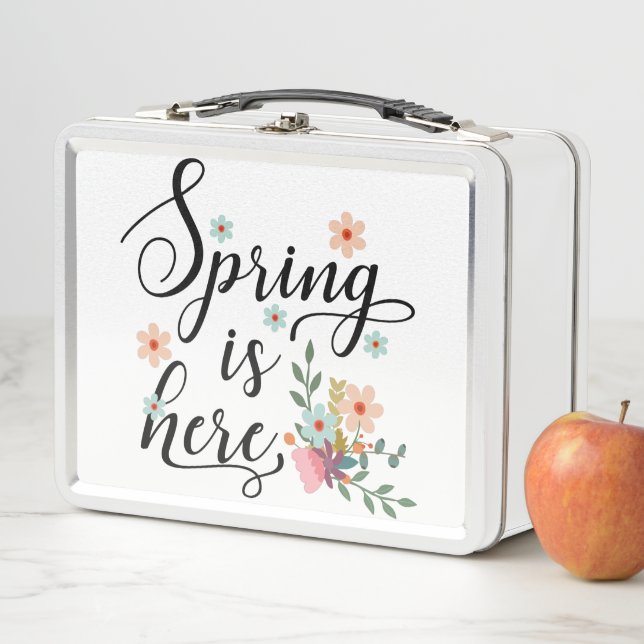 spring is here metal lunch box (In Situ)