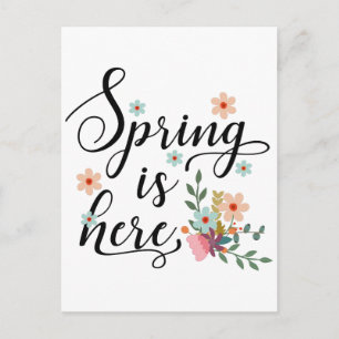 spring is here postcard