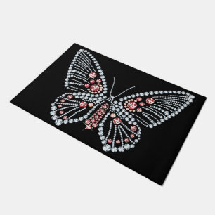 Spring Jewelled Rhinestone Butterfly Doormat