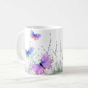 Spring Joy Colourful Flying Butterflies Coffee Mug