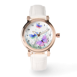 Spring Joy Flying Colourful Butterflies Watch