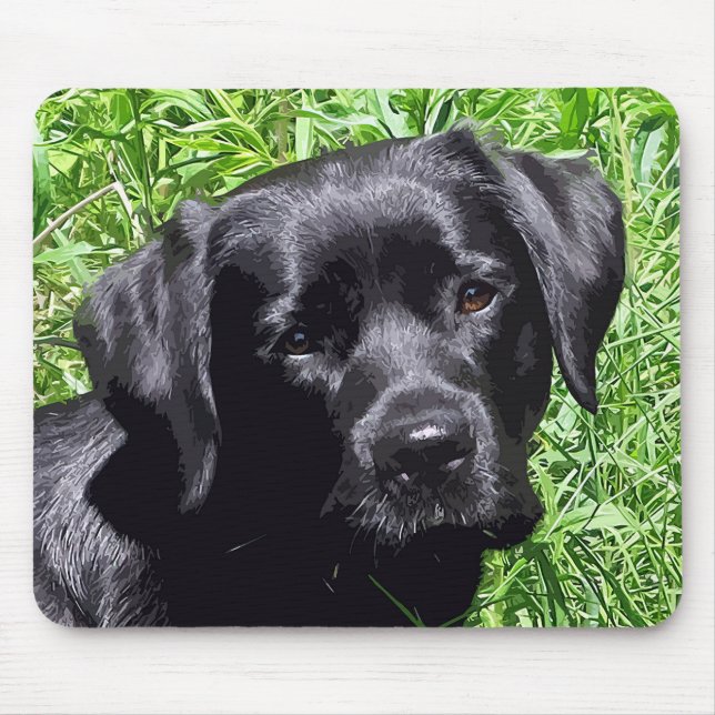 Spring Joy - Labrador Retriever - Black Lab Mouse Mat (Front)